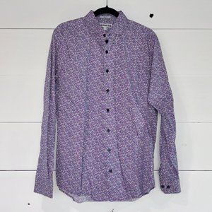 Express Mens Slim Fit Button Up Dress Shirt